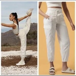 Athleta x Alicia Keys Women's High Waist Utility Pant White Cream‎ Size 10